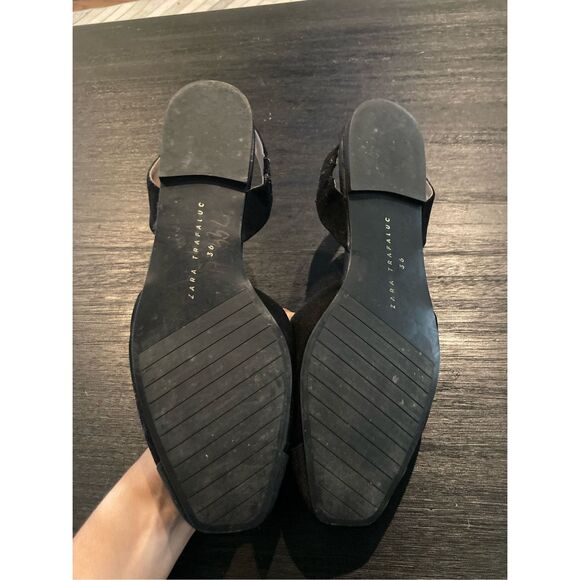 Zara black sling back‎ flats - Picture 6 of 6